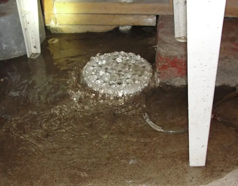 Refoulement d'eaux usées remontant par un siphon de sol — urgence canalisation en Essonne